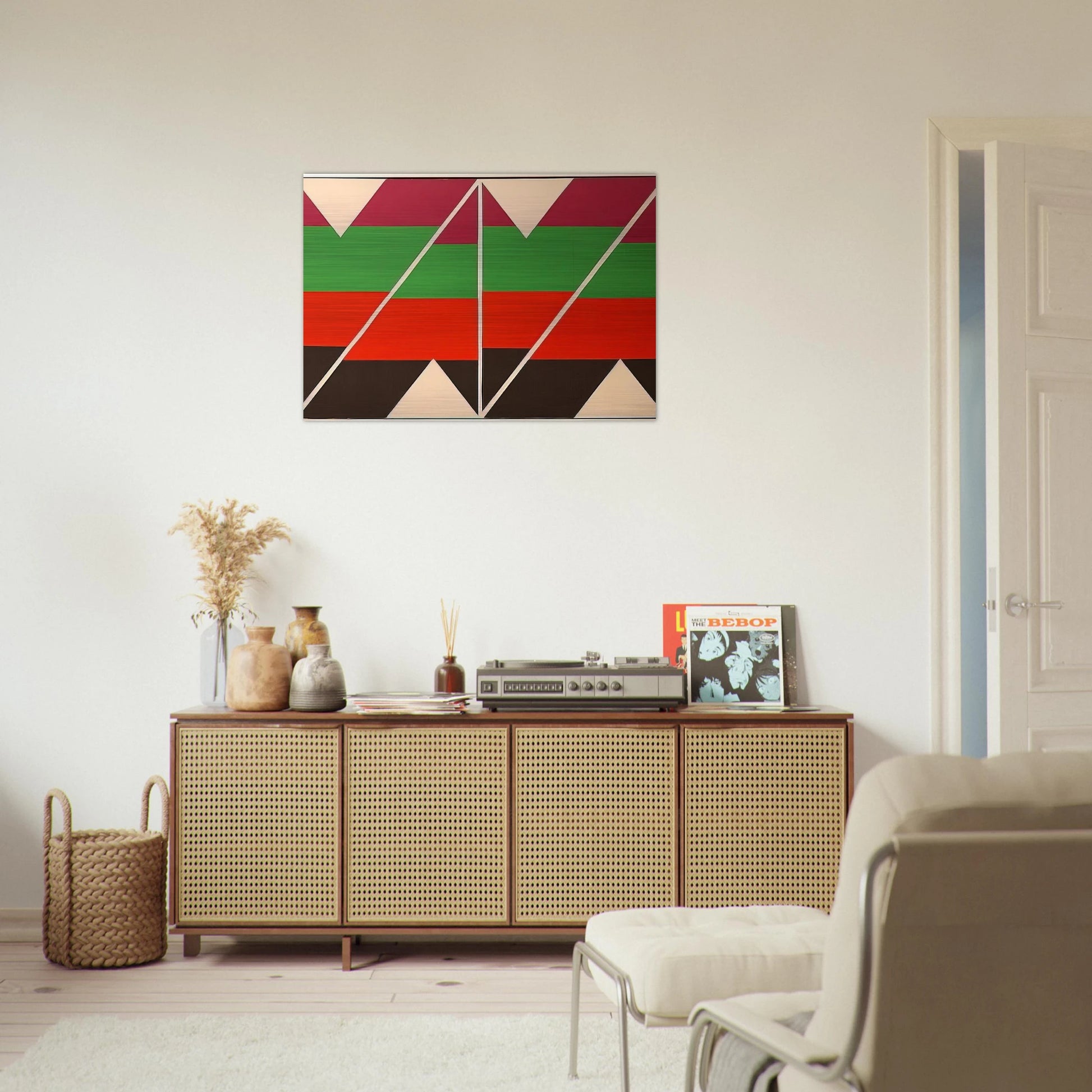 Scissors Jack - 1974 - Larry Zox Brushed Aluminum Print - 70x100 cm / 28x40 inches | Larry Zox Aluminum Print | Larry Zox Prints