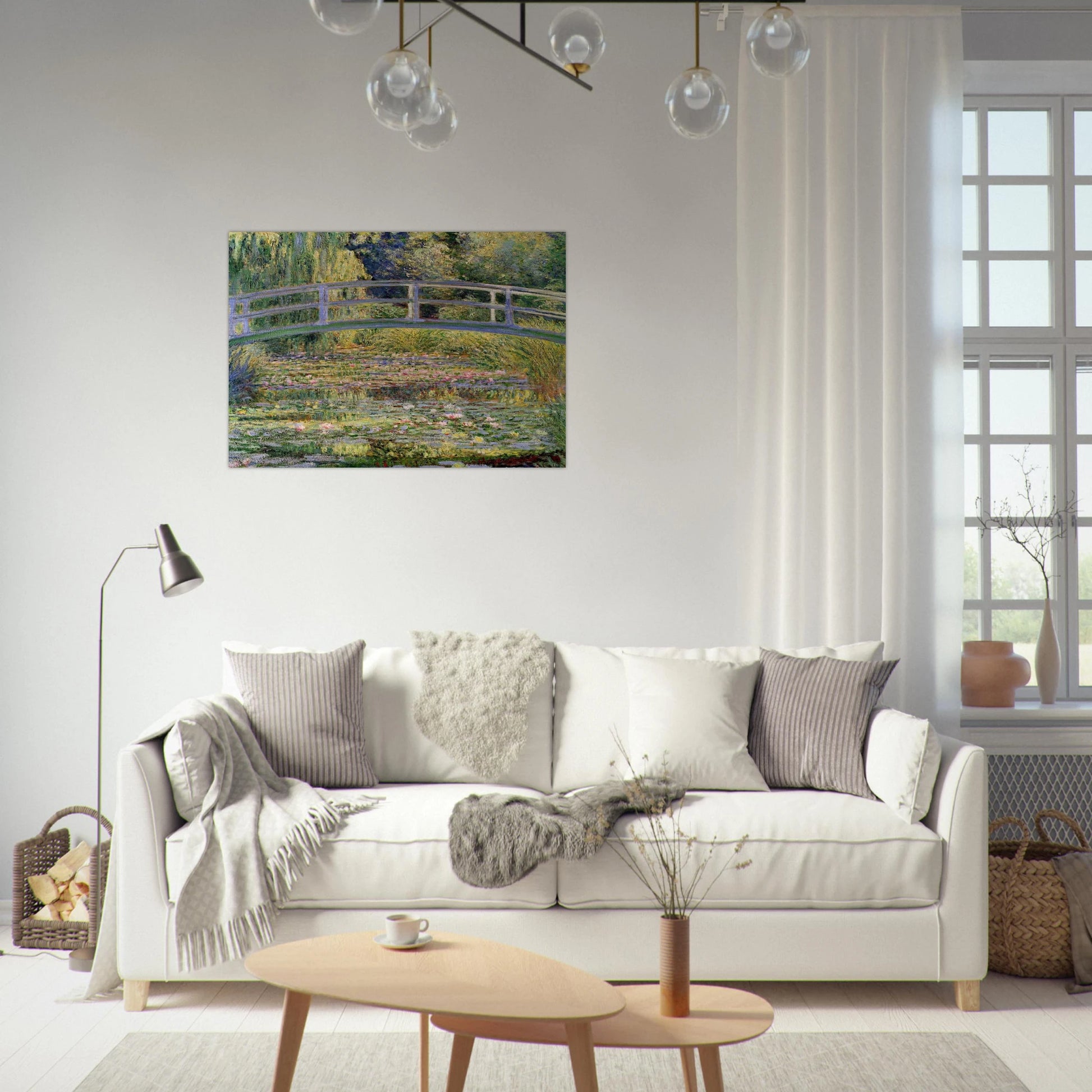 The Japanese Bridge The Water-Lily Pond - claude monet Brushed Aluminum Print - 70x100 cm / 28x40 inches | claude monet Aluminum Print | claude monet Prints