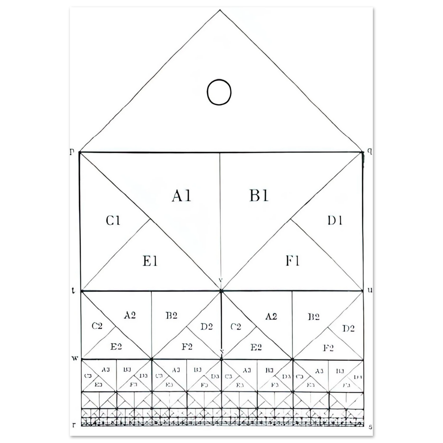 MC Escher - SCHEME Wall Art - 21x29.7 cm / 8x12" - Premium Wooden Framed Poster With Fine Art Paper-canvas - White frame