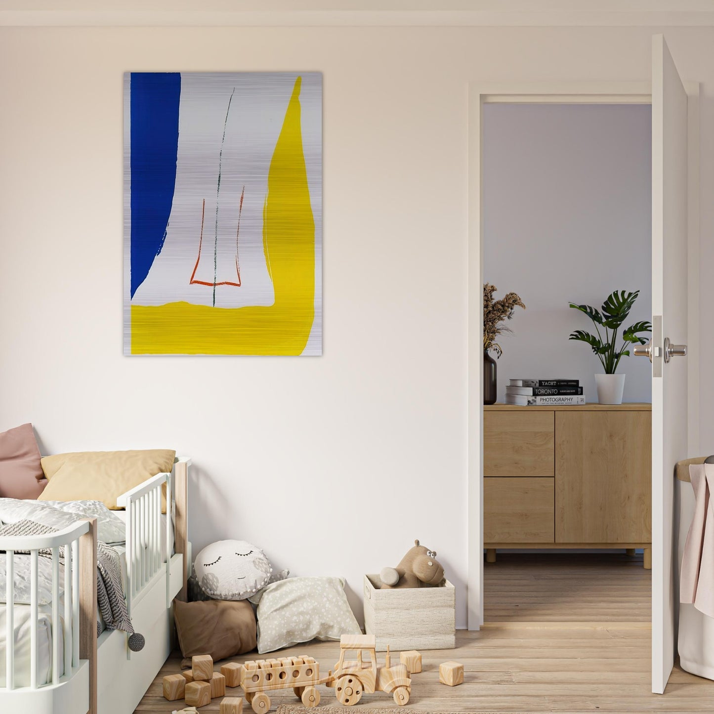 Sun Corner - 1968 - Helen Frankenthaler Brushed Aluminum Print - 70x100 cm / 28x40 inches | Helen Frankenthaler Aluminum Print | Helen Frankenthaler Prints