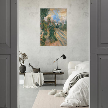 Arriving at Montegeron - claude monet Brushed Aluminum Print - 70x100 cm / 28x40 inches | claude monet Aluminum Print | claude monet Prints