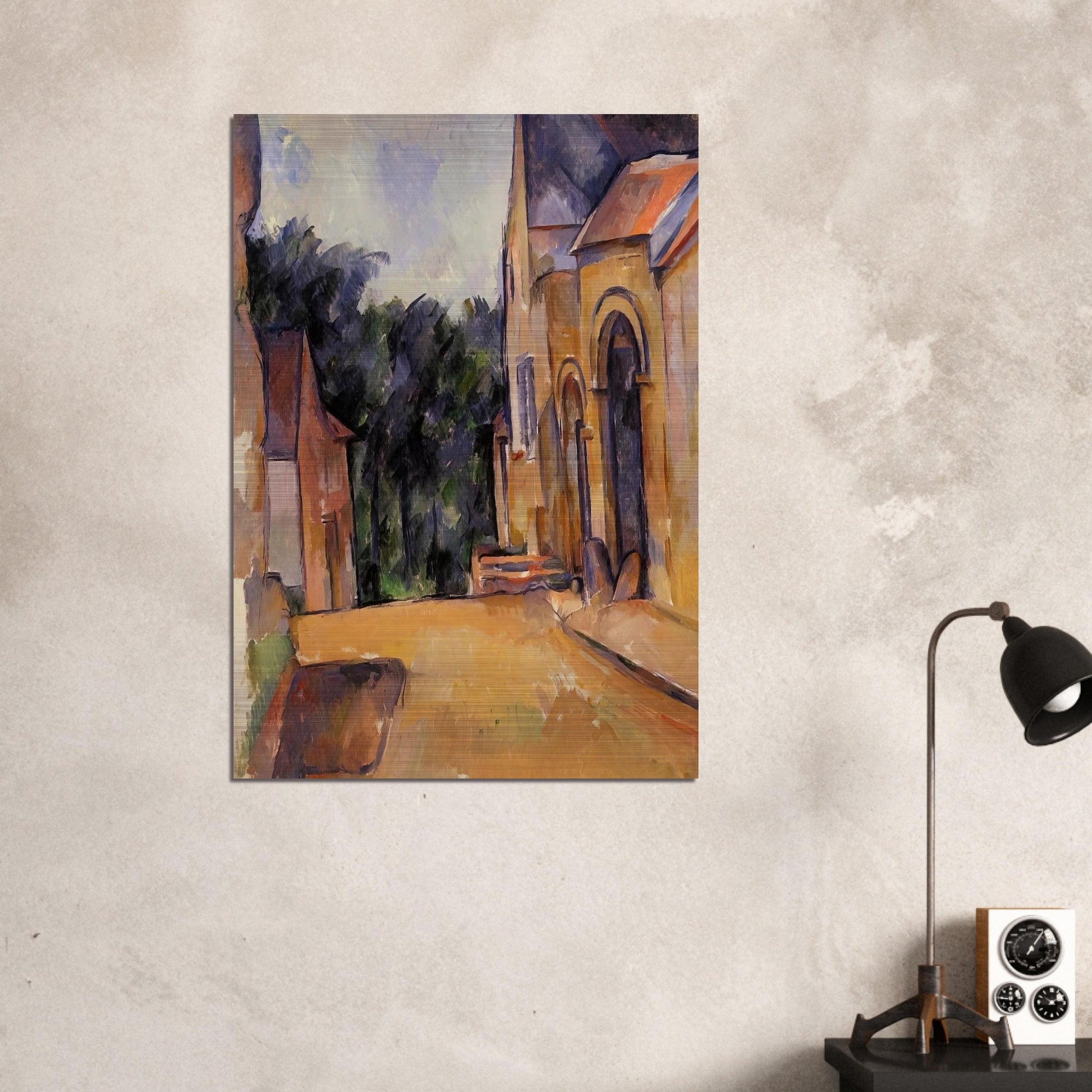 Farm at Montgeroult - Paul Cézanne Brushed Aluminum Print - 70x100 cm / 28x40 inches | Paul Cézanne Aluminum Print | Paul Cézanne Prints