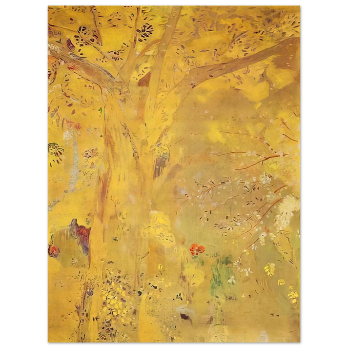 Odilon Redon - TREE AGAINST A YELLOW BACKGROUND 1901  75x100 cm / 30x40inches Fine Art Poster