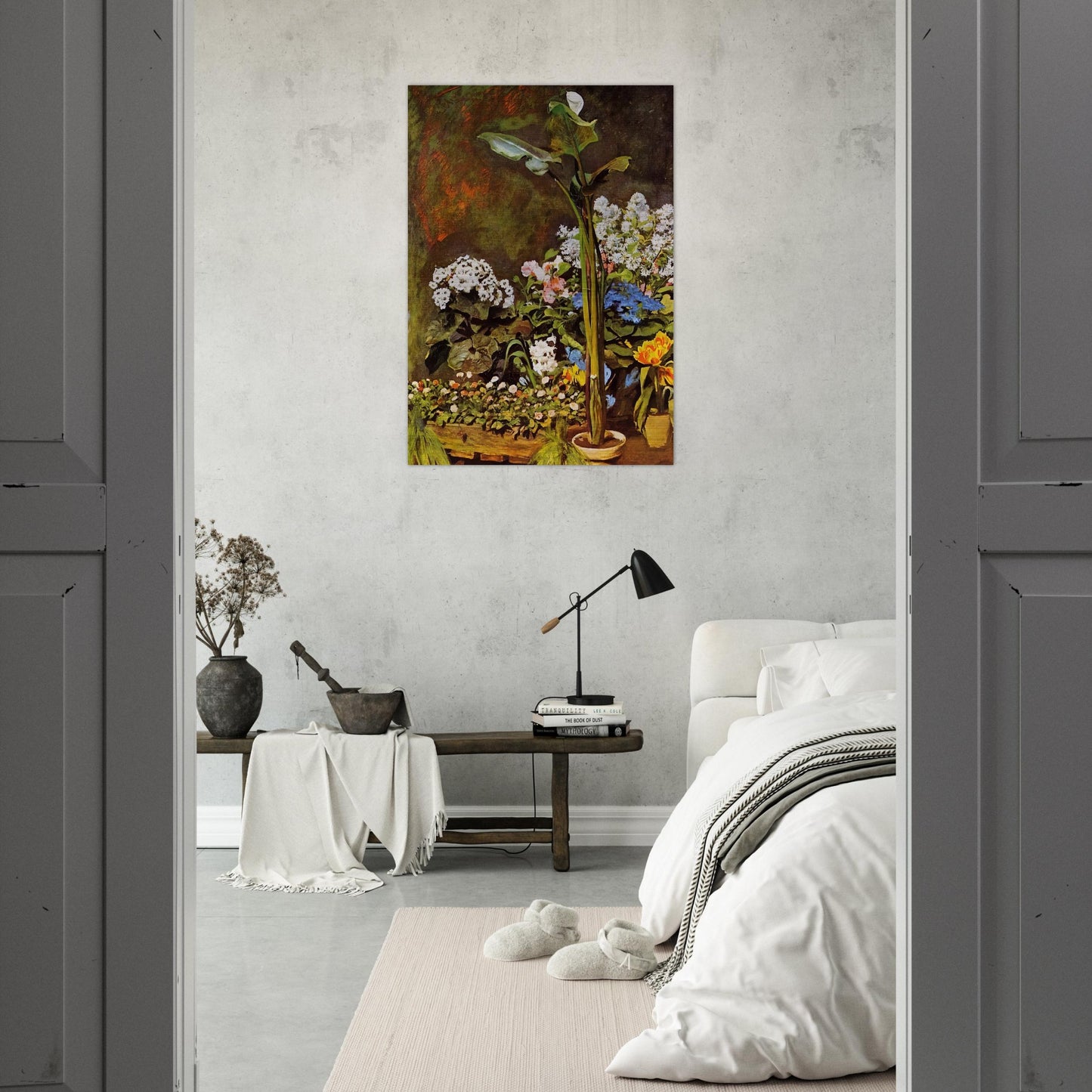 Arum and Conservatory Plants - Pierre-Auguste Renoir Brushed Aluminum Print - 70x100 cm / 28x40 inches | Pierre-Auguste Renoir Aluminum Print | Pierre-Auguste Renoir Prints