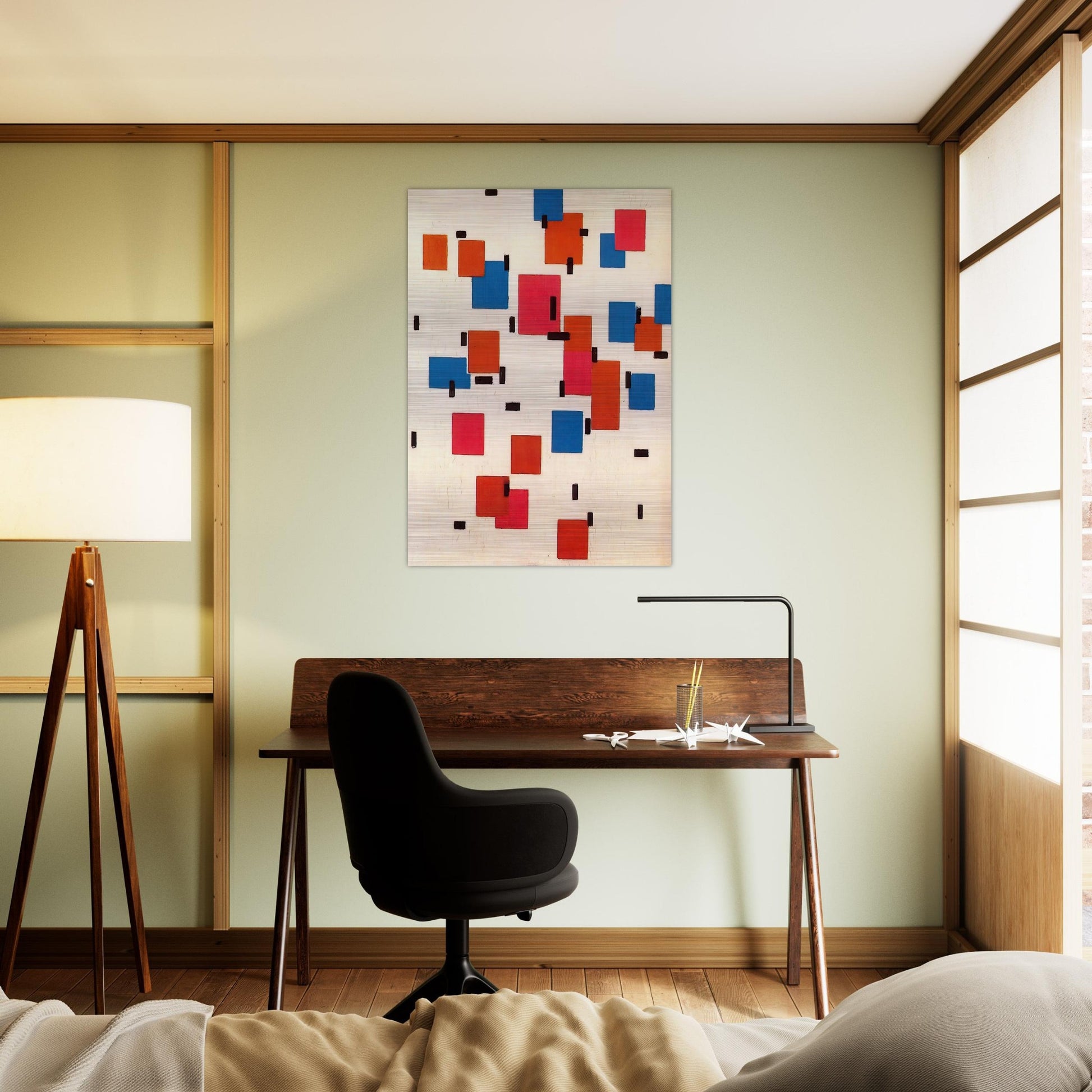 Composition in Color A - Piet Mondrian Brushed Aluminum Print - 70x100 cm / 28x40 inches | Piet Mondrian Aluminum Print | Piet Mondrian Prints