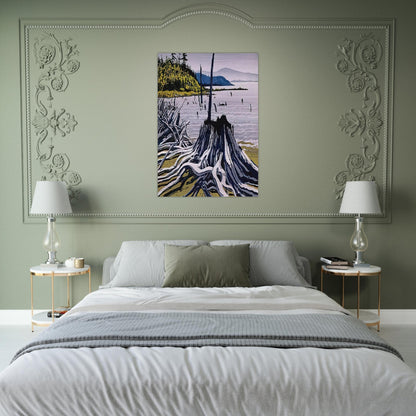 Flotsam-Allagash - 1995 - Neil Welliver Brushed Aluminum Print - 70x100 cm / 28x40 inches | Neil Welliver Aluminum Print | Neil Welliver Prints
