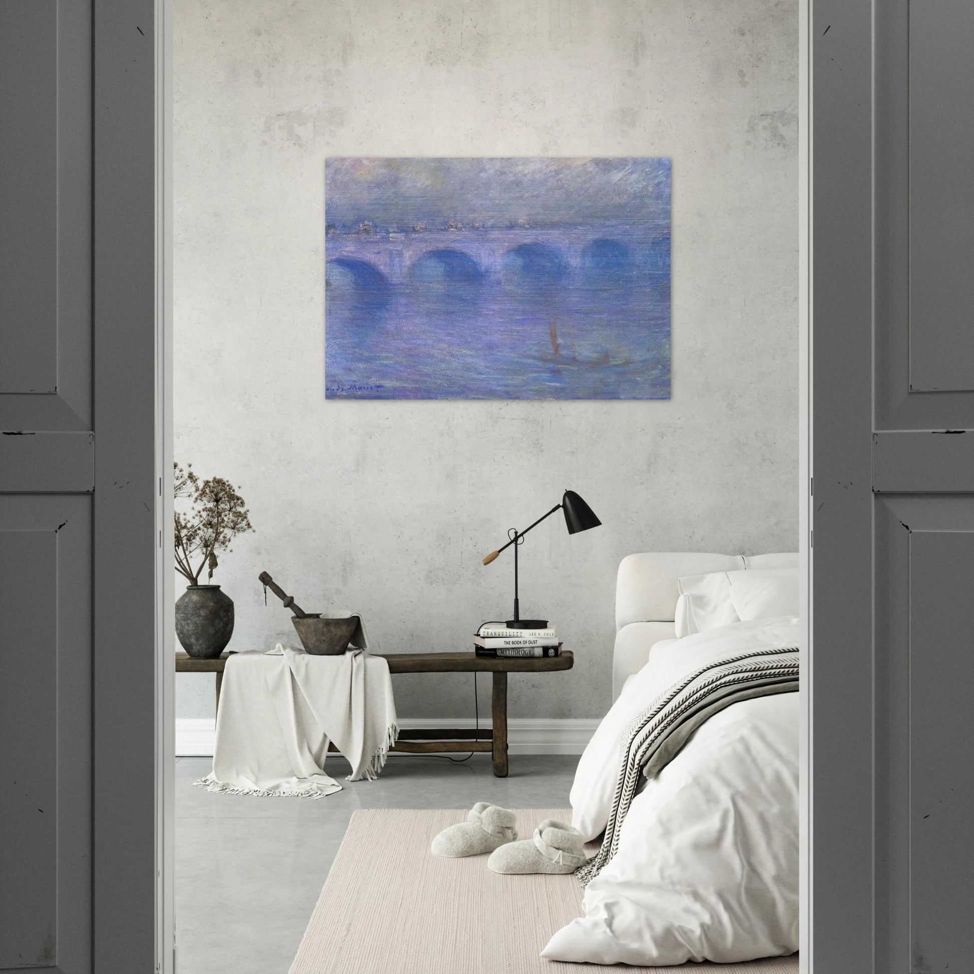 Waterloo Bridge in the Fog - claude monet Brushed Aluminum Print - 70x100 cm / 28x40 inches | claude monet Aluminum Print | claude monet Prints
