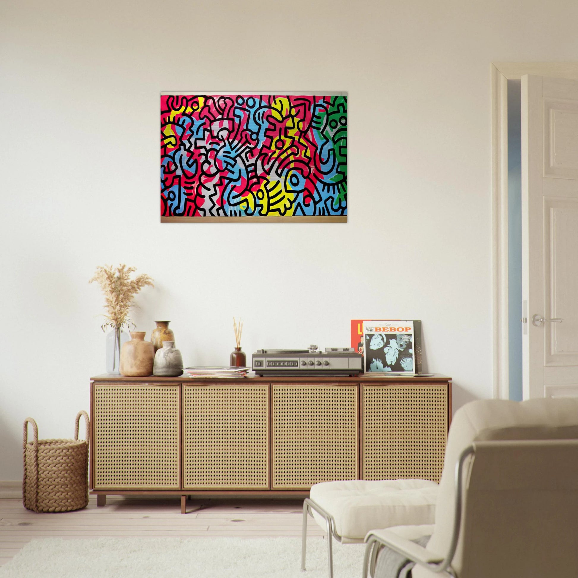 UNTITLED 1987 - Keith Haring Brushed Aluminum Print - 70x100 cm / 28x40 inches | Keith Haring Aluminum Print | Keith Haring Prints