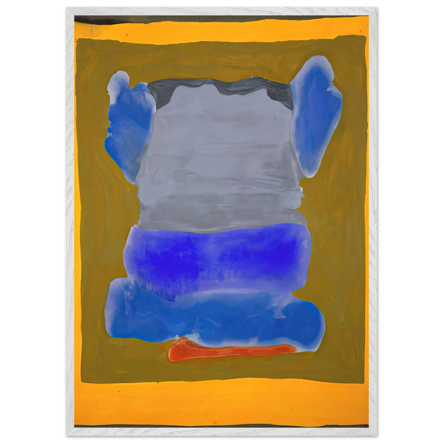 Helen Frankenthaler - Buddha s Court - 1964 Wall art - A2 (42 x 59.4  cm) - Premium Wooden Framed Poster With Fine Art Paper-canvas - White frame