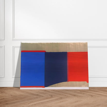 Blues, Reds - 1969 - John Hoyland Brushed Aluminum Print - 70x100 cm / 28x40 inches | John Hoyland Aluminum Print | John Hoyland Prints