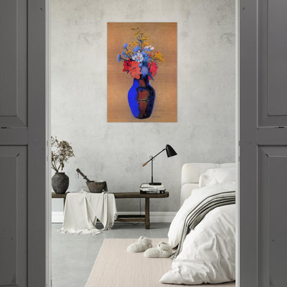 WILD FLOWERS IN A VASE - Odilon Redon Brushed Aluminum Print - 70x100 cm / 28x40 inches | Odilon Redon Aluminum Print | Odilon Redon Prints