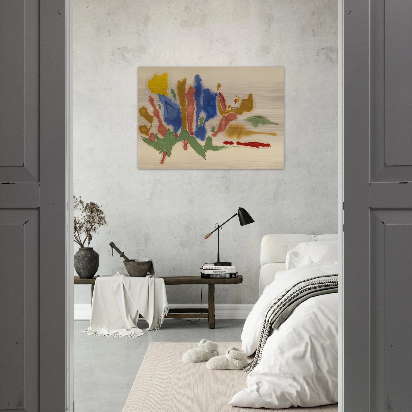 Cool Summer, 1962- - Helen Frankenthaler Brushed Aluminum Print - 70x100 cm / 28x40 inches | Helen Frankenthaler Aluminum Print | Helen Frankenthaler Prints