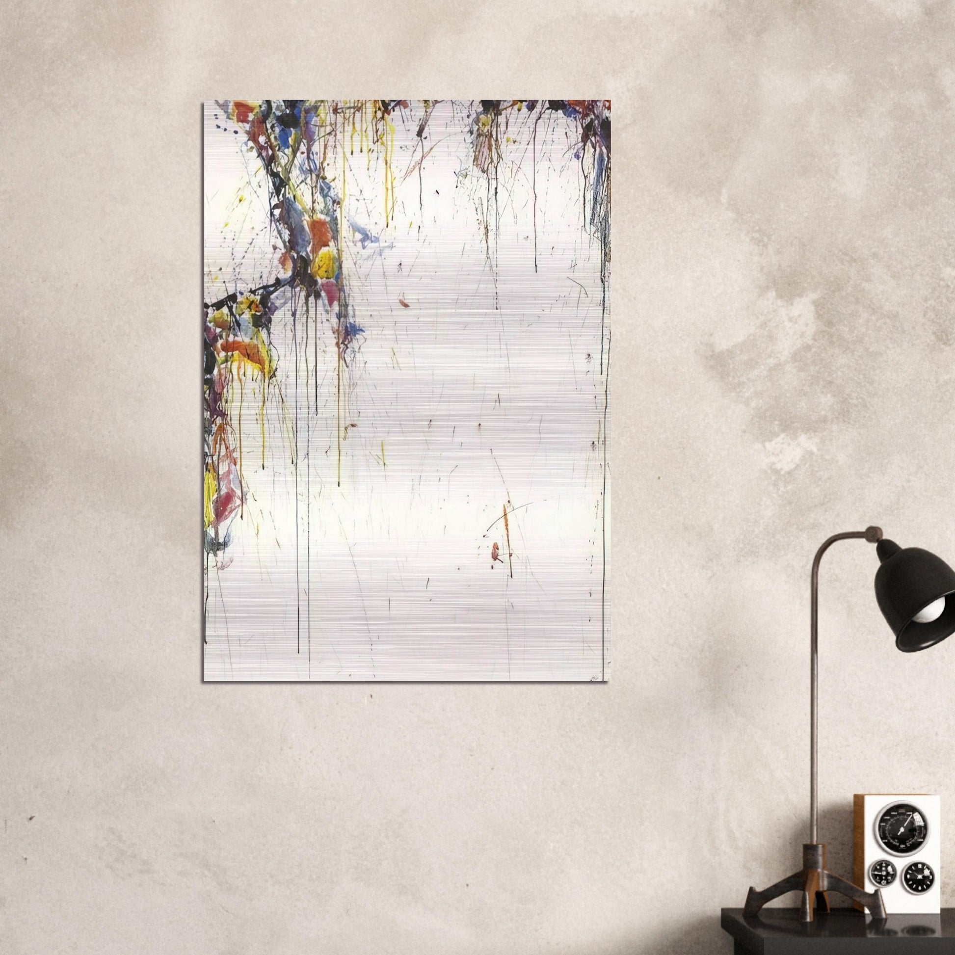 Japan Line Series No. 1  Composition  - Sam Francis Brushed Aluminum Print - 70x100 cm / 28x40 inches | Sam Francis Aluminum Print | Sam Francis Prints