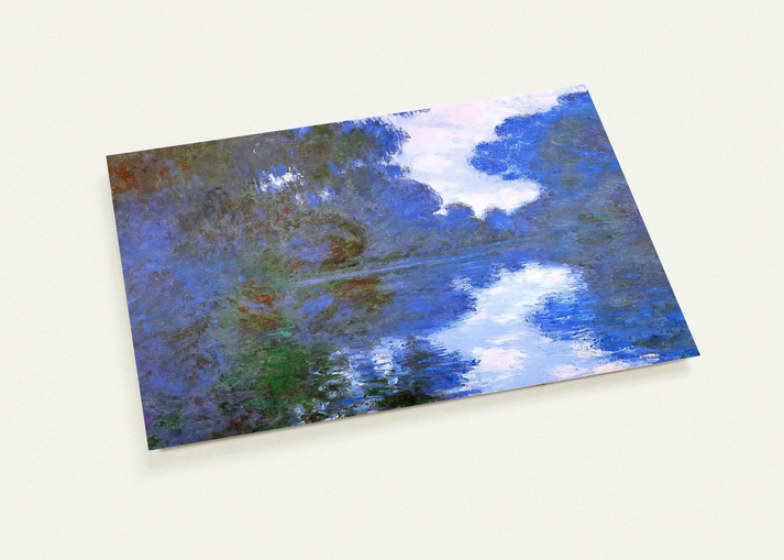 Morning on the Seine, Clear Weather 02 By claude monet Pack of 10 Post Cards | claude monet Post Cards | A6 (10.5 x 14.8 cm) - 4.1 x 5.8 inches