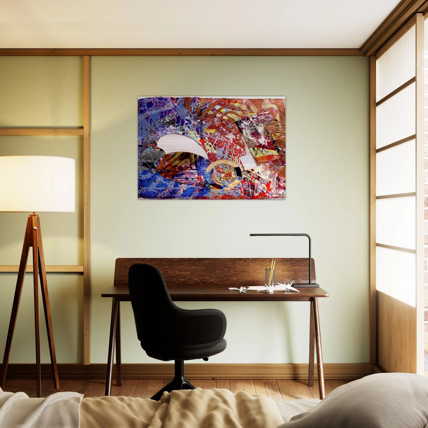 Manet I - Sam Gilliam Brushed Aluminum Print - 70x100 cm / 28x40 inches | Sam Gilliam Aluminum Print | Sam Gilliam Prints