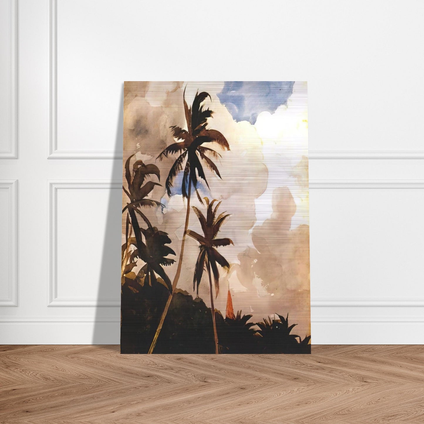 PALM TREES BAHAMAS - Winslow Homer Brushed Aluminum Print - 70x100 cm / 28x40 inches | Winslow Homer Aluminum Print | Winslow Homer Prints