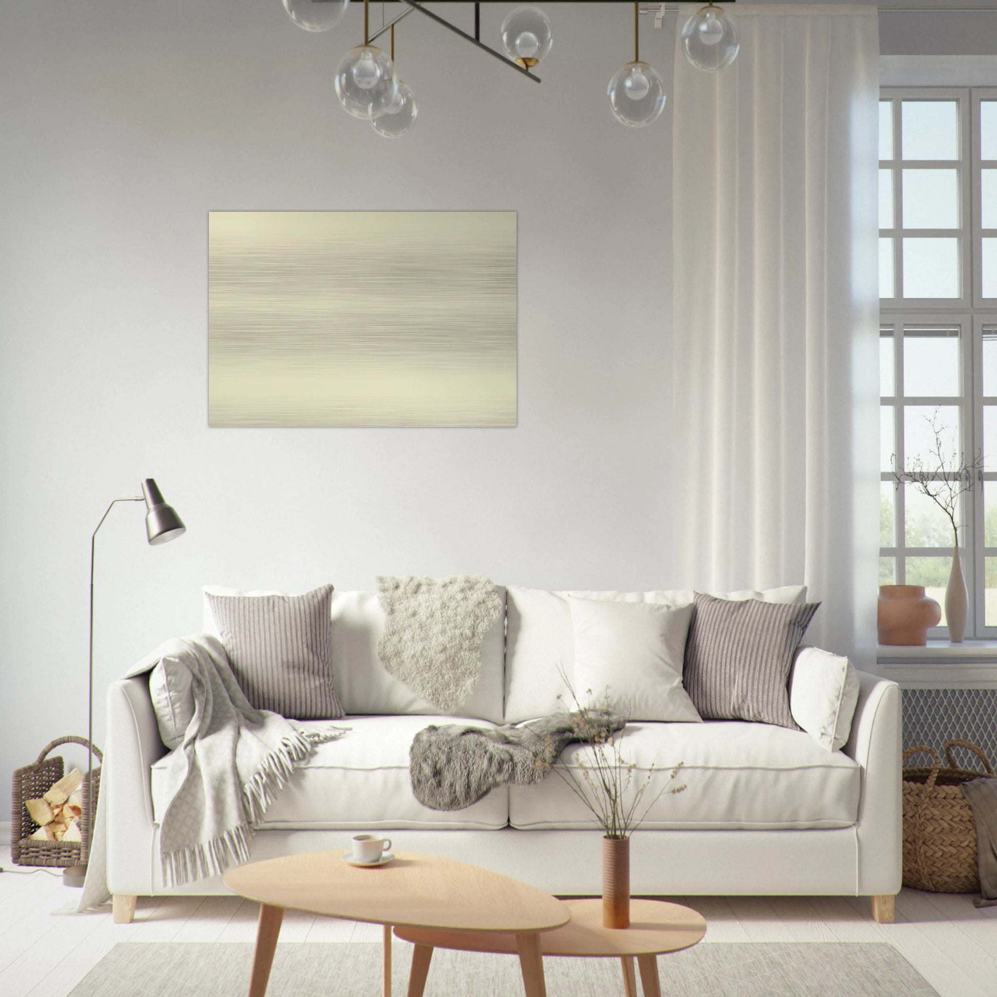 Mountain I - Agnes Martin Brushed Aluminum Print - 70x100 cm / 28x40 inches | Agnes Martin Aluminum Print | Agnes Martin Prints