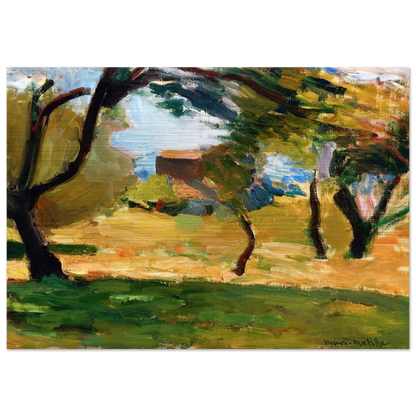 CORSICAN LANDSCAPE 1898 1 - Henri Matisse Brushed Aluminum Print - 70x100 cm / 28x40 inches | Henri Matisse Aluminum Print | Henri Matisse Prints