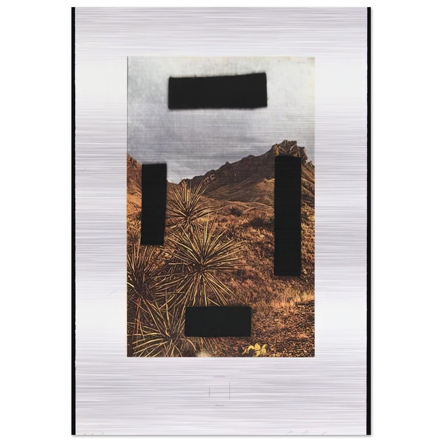 NOOSE AROUND YOUR NECK COUNTRY CITYSCAPES SERIES 2001 - Edward Ruscha Brushed Aluminum Print - 70x100 cm / 28x40 inches | Edward Ruscha Aluminum Print | Edward Ruscha Prints