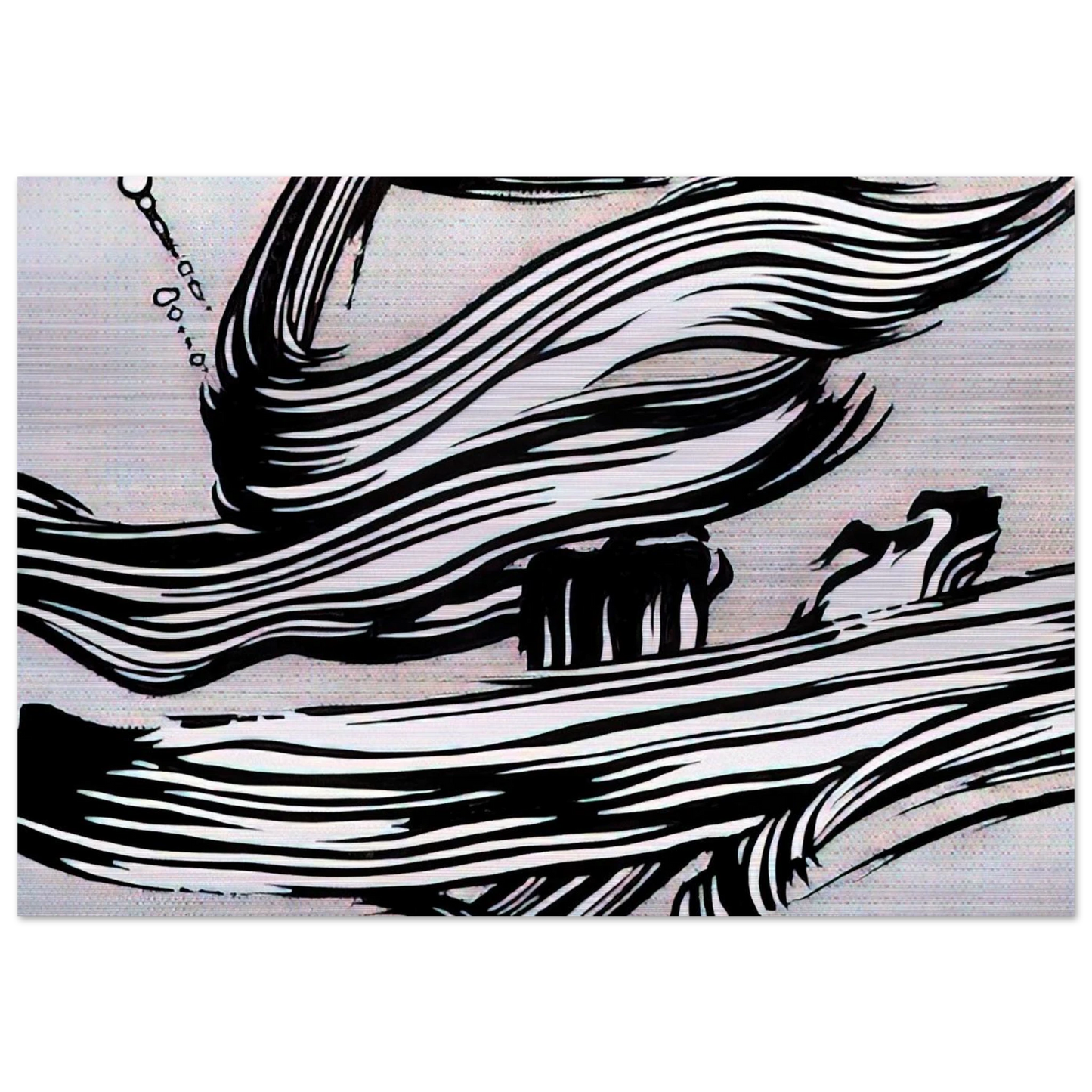 BRUSHSTROKES 1968 - Roy Lichtenstein Brushed Aluminum Print - 70x100 cm / 28x40 inches | Roy Lichtenstein Aluminum Print | Roy Lichtenstein Prints