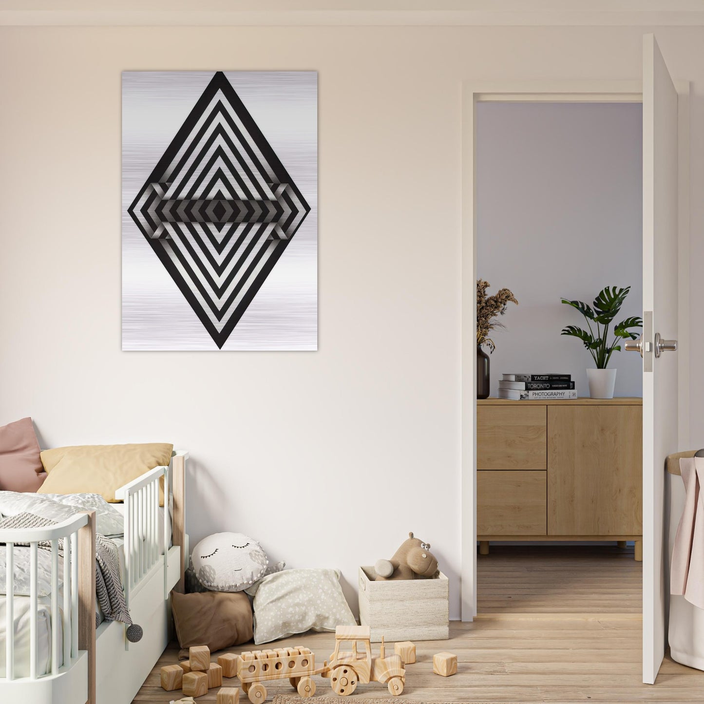 Panche I - 1970 - Omar Rayo Brushed Aluminum Print - 70x100 cm / 28x40 inches | Omar Rayo Aluminum Print | Omar Rayo Prints