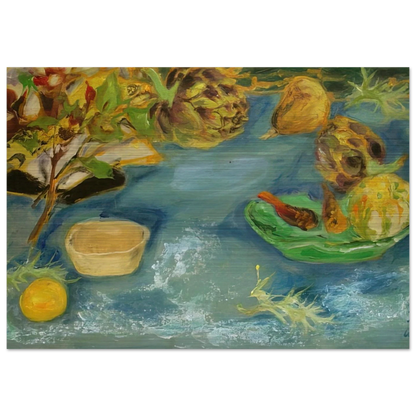 Still life with artichokes - 1956 - Le Pho Brushed Aluminum Print - 70x100 cm / 28x40 inches | Le Pho Aluminum Print | Le Pho Prints