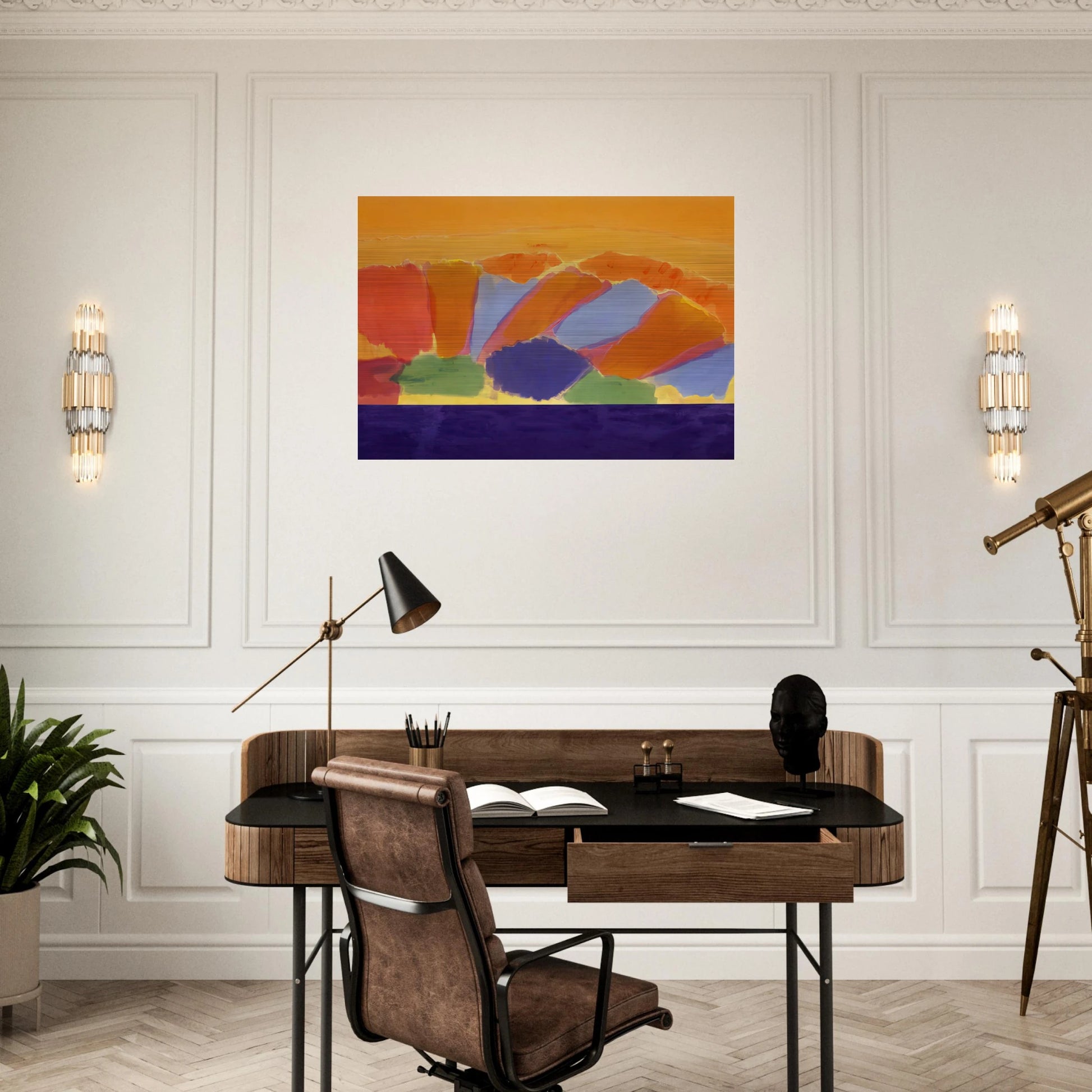 Uriel - 1978 - Ronnie Landfield Brushed Aluminum Print - 70x100 cm / 28x40 inches | Ronnie Landfield Aluminum Print | Ronnie Landfield Prints