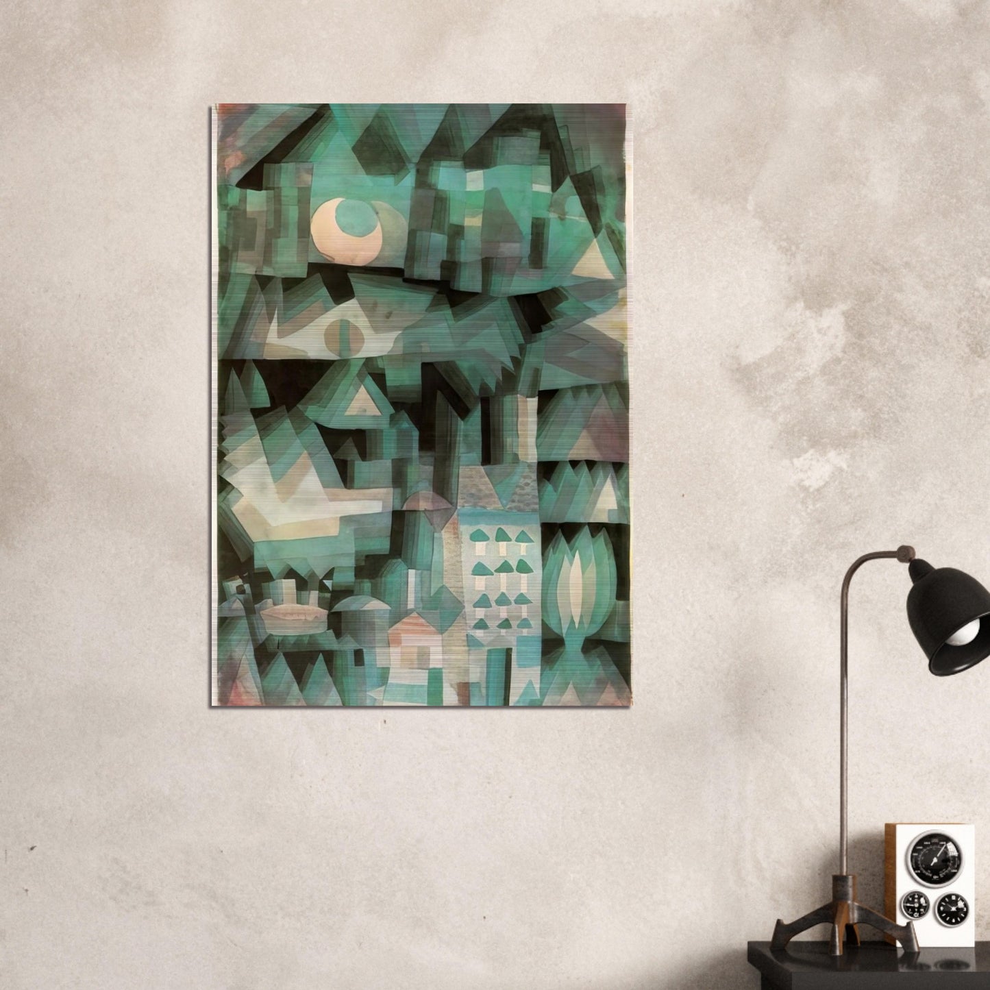 DREAM CITY 1921 - Paul Klee Brushed Aluminum Print - 70x100 cm / 28x40 inches | Paul Klee Aluminum Print | Paul Klee Prints
