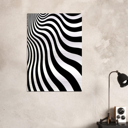 INTAKE 1964 - Bridget Riley Brushed Aluminum Print - 70x100 cm / 28x40 inches | Bridget Riley Aluminum Print | Bridget Riley Prints