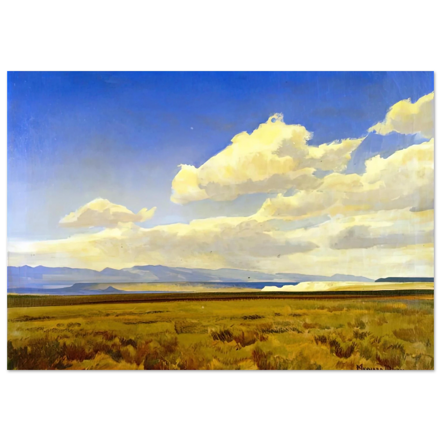 Maynard Dixon - WIND OF WYOMING 1936 Wall art - 13x18 cm / 5x7 inches - Fine Art Poster-canvas - -