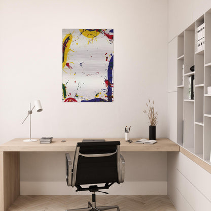 Upper Yellow II  Lembark L73  - Sam Francis Brushed Aluminum Print - 70x100 cm / 28x40 inches | Sam Francis Aluminum Print | Sam Francis Prints
