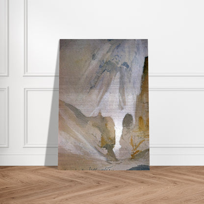 Canyon Walls, Yellowstone sketch - Thomas Moran Brushed Aluminum Print - 70x100 cm / 28x40 inches | Thomas Moran Aluminum Print | Thomas Moran Prints
