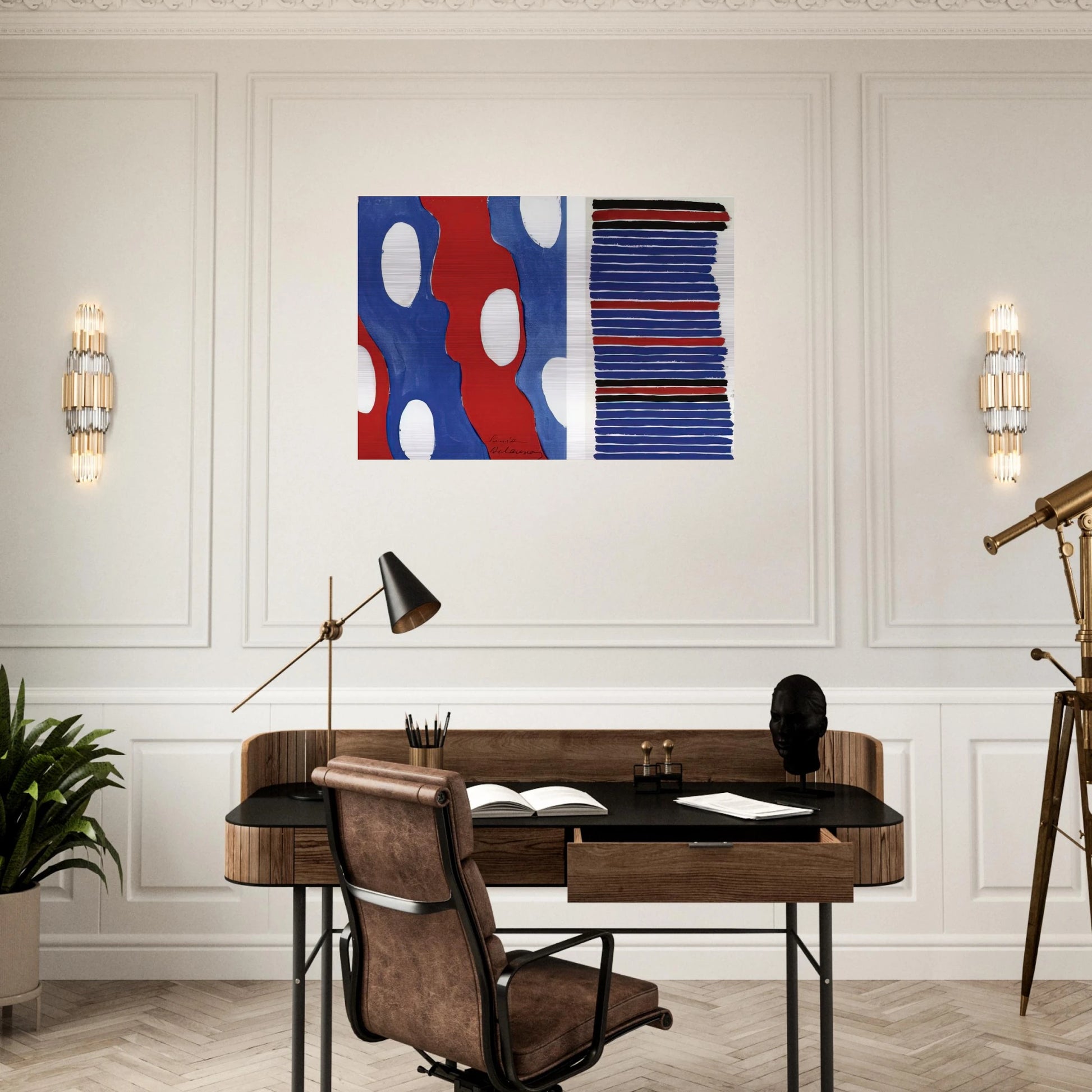 TISSU PROJECT - Sonia Delaunay Brushed Aluminum Print - 70x100 cm / 28x40 inches | Sonia Delaunay Aluminum Print | Sonia Delaunay Prints