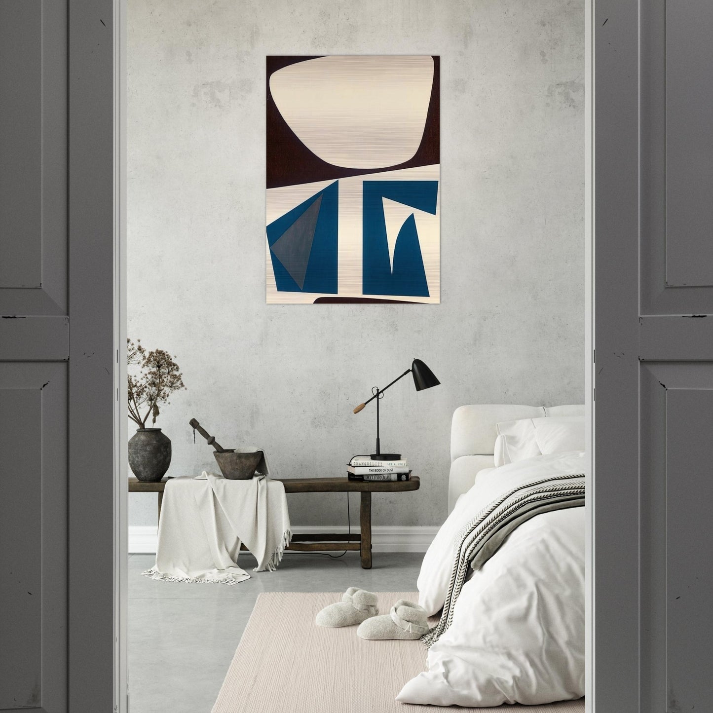Untitled - Abstract - Indian Space painting - Will Barnet Brushed Aluminum Print - 70x100 cm / 28x40 inches | Will Barnet Aluminum Print | Will Barnet Prints