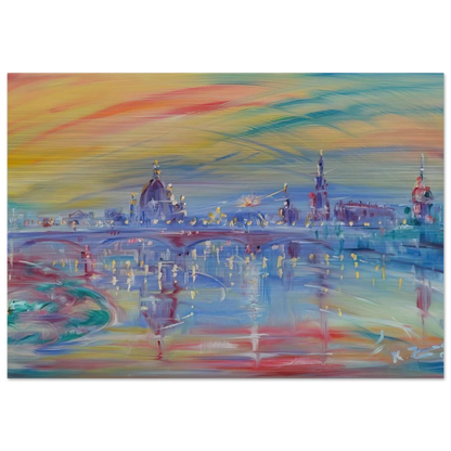 View of Rome and the Tiber - Konrad Zuse Brushed Aluminum Print - 70x100 cm / 28x40 inches | Konrad Zuse Aluminum Print | Konrad Zuse Prints