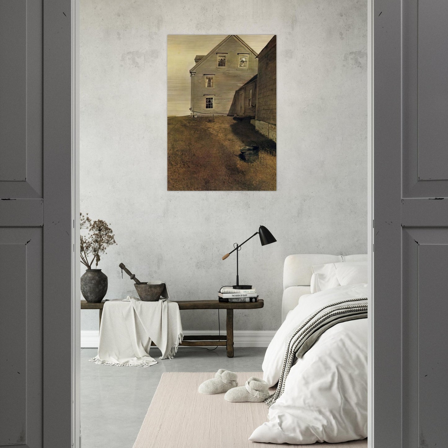 WEATHERSIDE - Andrew Wyeth Brushed Aluminum Print - 70x100 cm / 28x40 inches | Andrew Wyeth Aluminum Print | Andrew Wyeth Prints