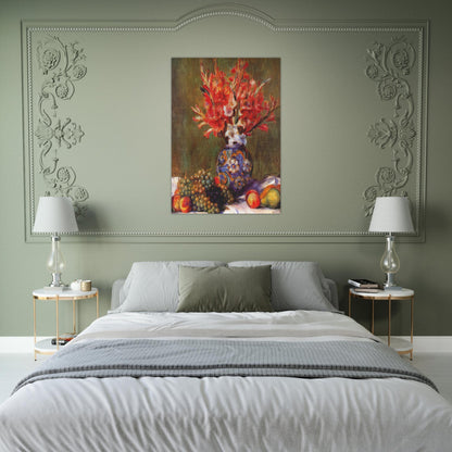 Still Life Flowers and Fruit - Pierre-Auguste Renoir Brushed Aluminum Print - 70x100 cm / 28x40 inches | Pierre-Auguste Renoir Aluminum Print | Pierre-Auguste Renoir Prints