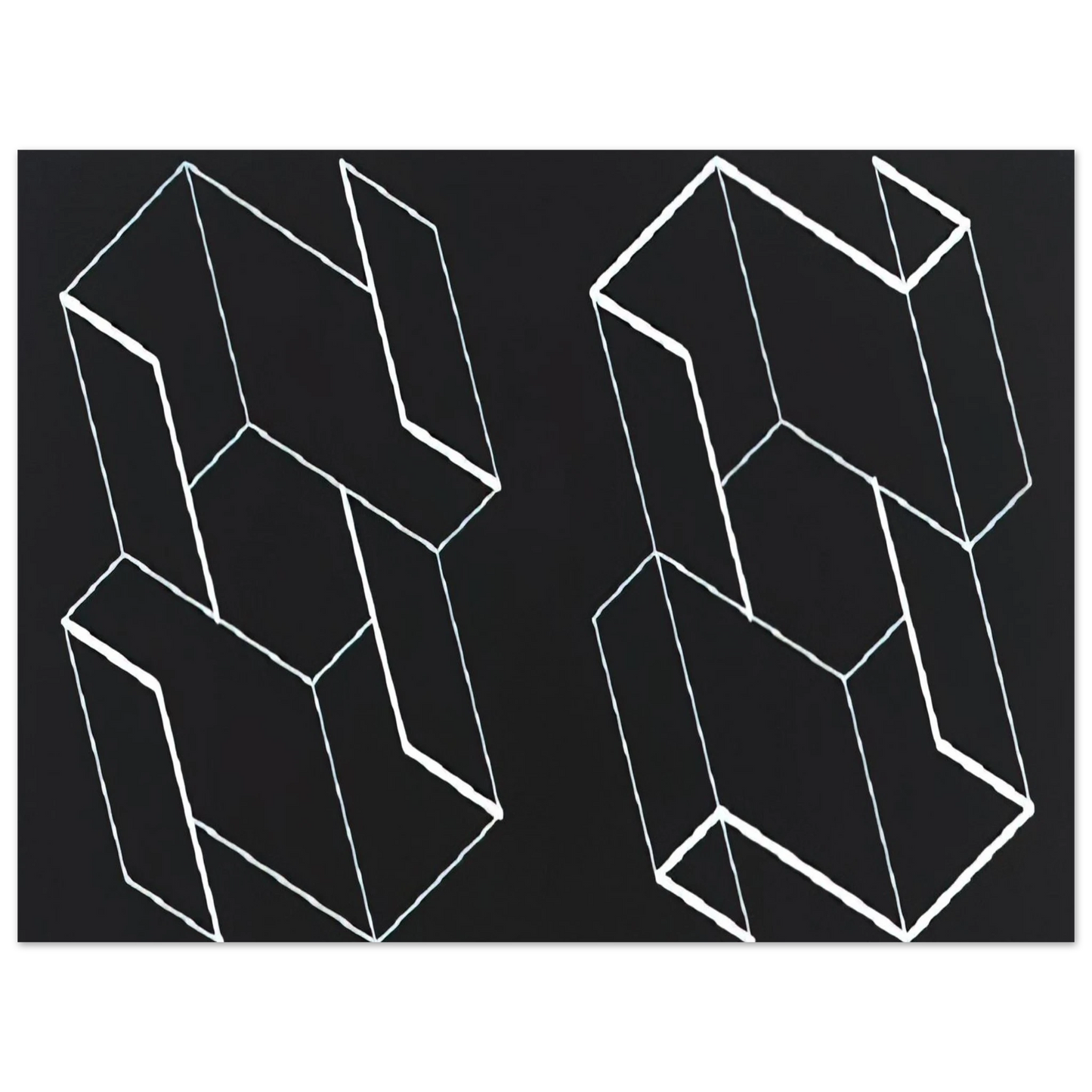 Josef Albers - DUO H 1966  75x100 cm / 30x40inches Fine Art Poster