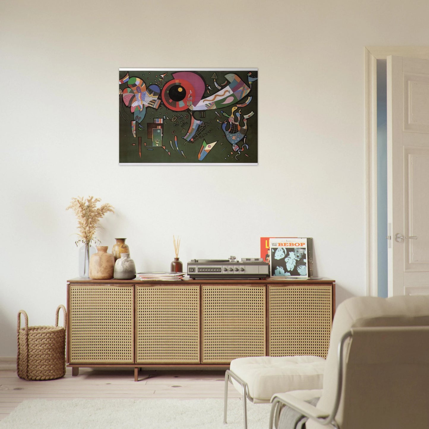 AROUND THE CIRCLE 1940 - Wassily Kandinsky Brushed Aluminum Print - 70x100 cm / 28x40 inches | Wassily Kandinsky Aluminum Print | Wassily Kandinsky Prints