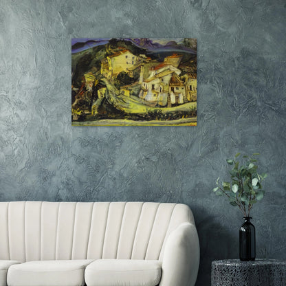 HOUSES OF CAGNES - Chaim Soutine Brushed Aluminum Print - 70x100 cm / 28x40 inches | Chaim Soutine Aluminum Print | Chaim Soutine Prints