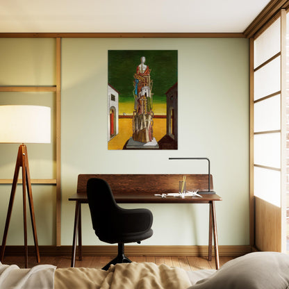THE GREAT METAPHYSICIAN 1971 - Giorgio de Chirico Brushed Aluminum Print - 70x100 cm / 28x40 inches | Giorgio de Chirico Aluminum Print | Giorgio de Chirico Prints