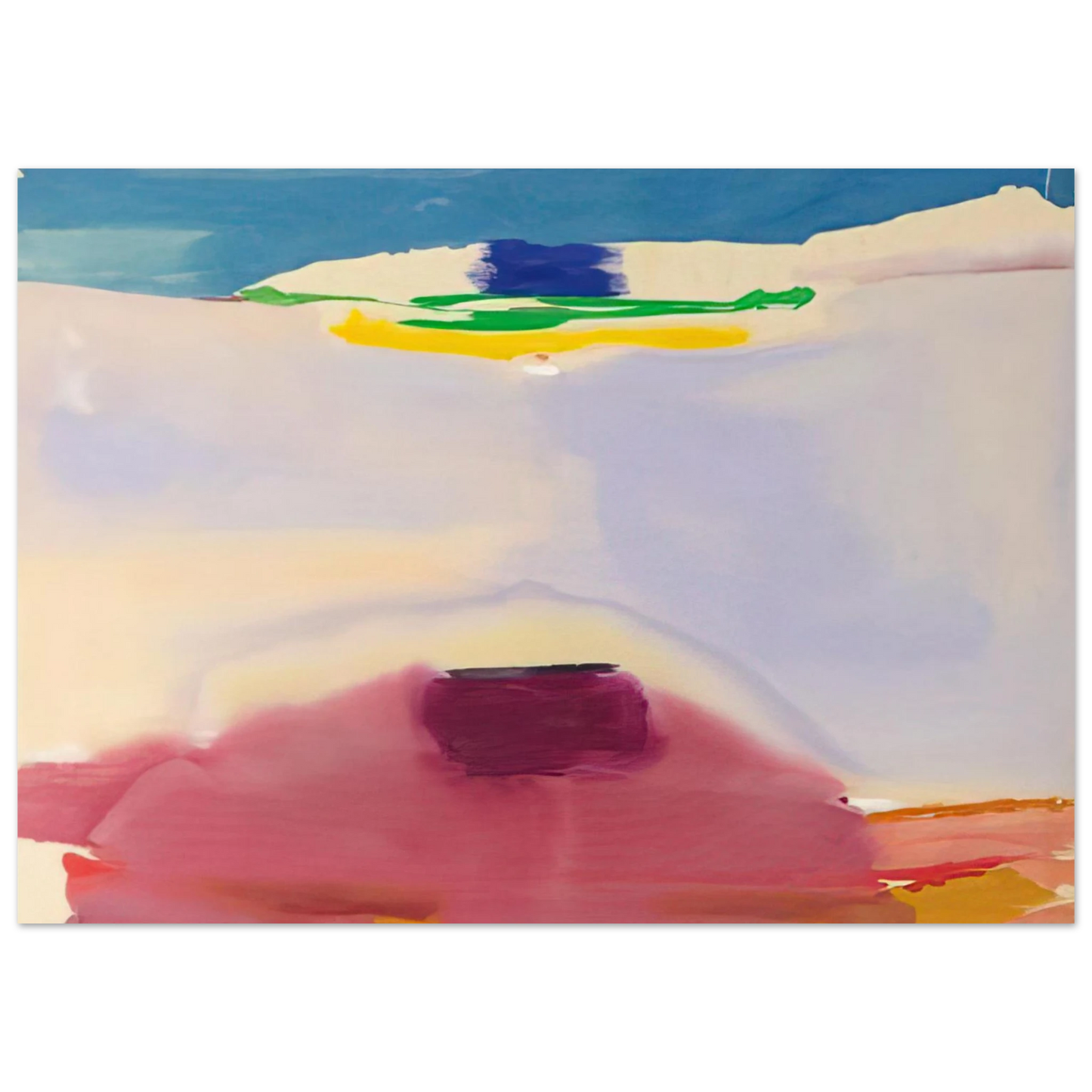 Helen Frankenthaler - Leveling - 1973 Wall art - 50x70 cm / 20x28 inches - Premium Wooden Framed Poster With Fine Art Paper-canvas - White frame
