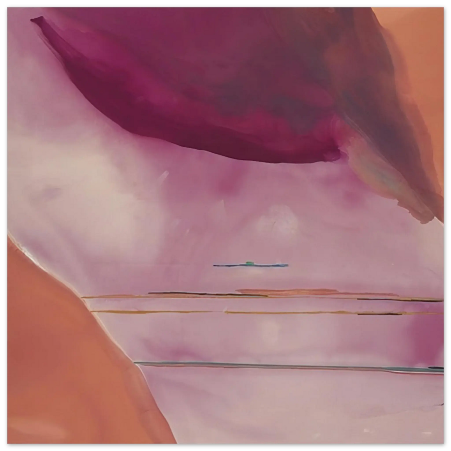 Helen Frankenthaler - Pendulum - 1972 Wall art - 15x20 cm / 6x8 Inches - Premium Wooden Framed Poster With Fine Art Paper - Black frame