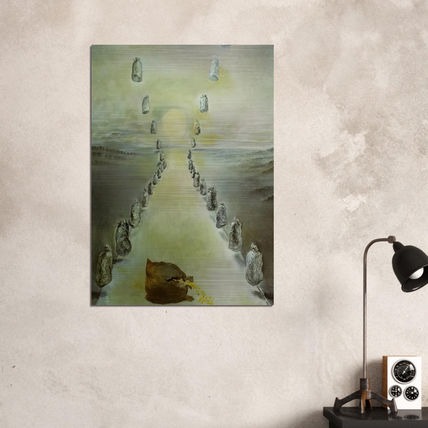 THE PATH OF ENIGMAS FIRST VERSION - Salvador Dali Brushed Aluminum Print - 70x100 cm / 28x40 inches | Salvador Dali Aluminum Print | Salvador Dali Prints