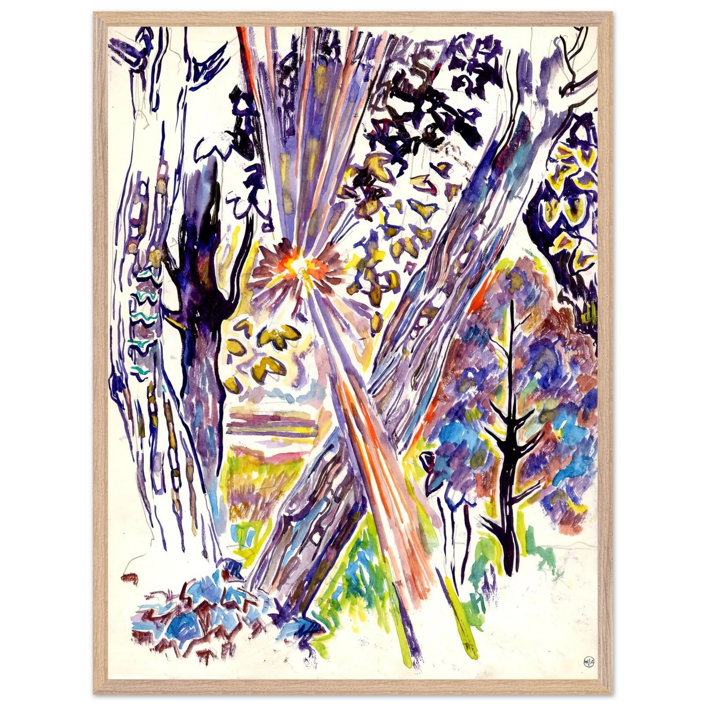 Walter Inglis Anderson - Walter Anderson Wall art - 40x50 cm / 16x20 inches - Premium Wooden Framed Poster With Fine Art Paper-canvas - Wood frame