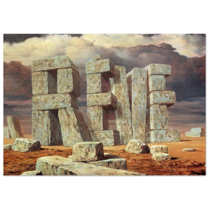 THE ART OF CONVERSATION 1950 - Rene Magritte Brushed Aluminum Print - 70x100 cm / 28x40 inches | Rene Magritte Aluminum Print | Rene Magritte Prints