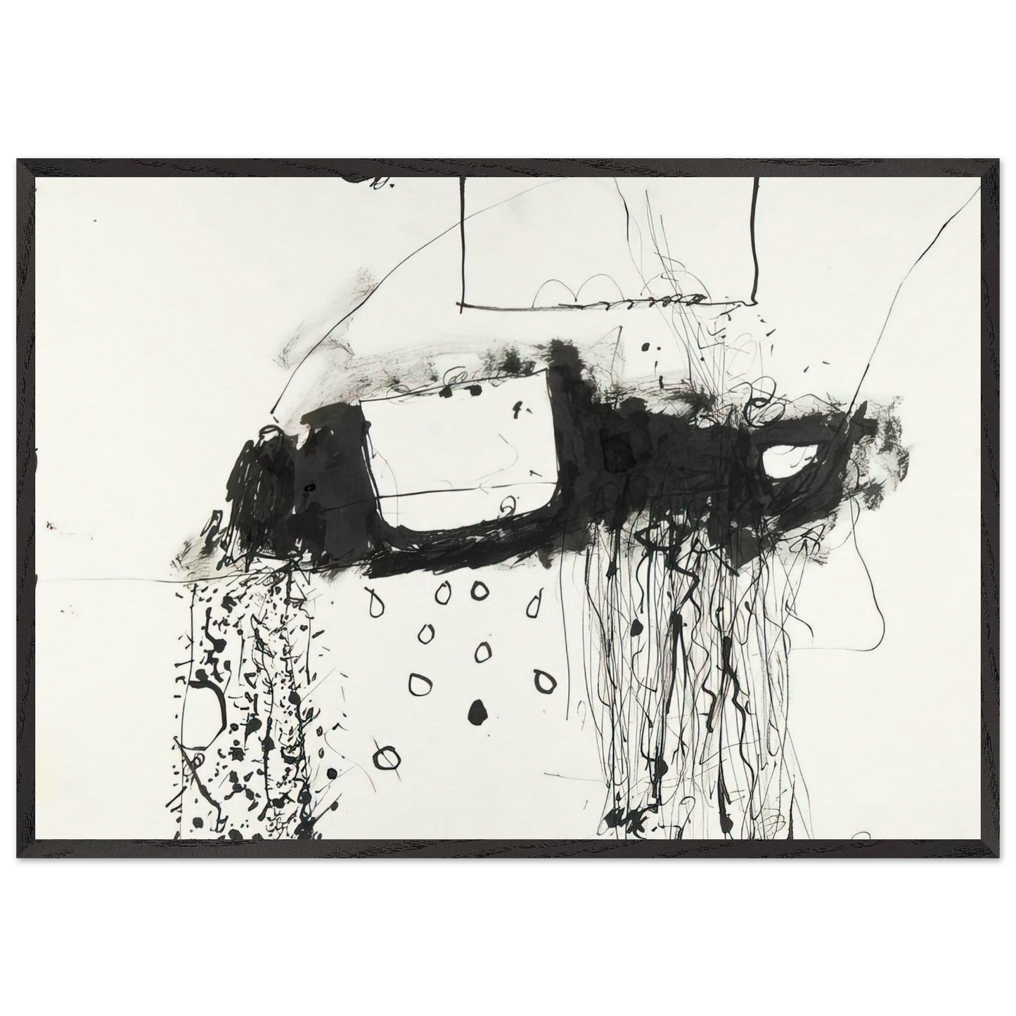 Boxcar - 1981 - Gene Davis 70x100 cm / 28x40 inches Framed Art Print – Black Wooden Frame