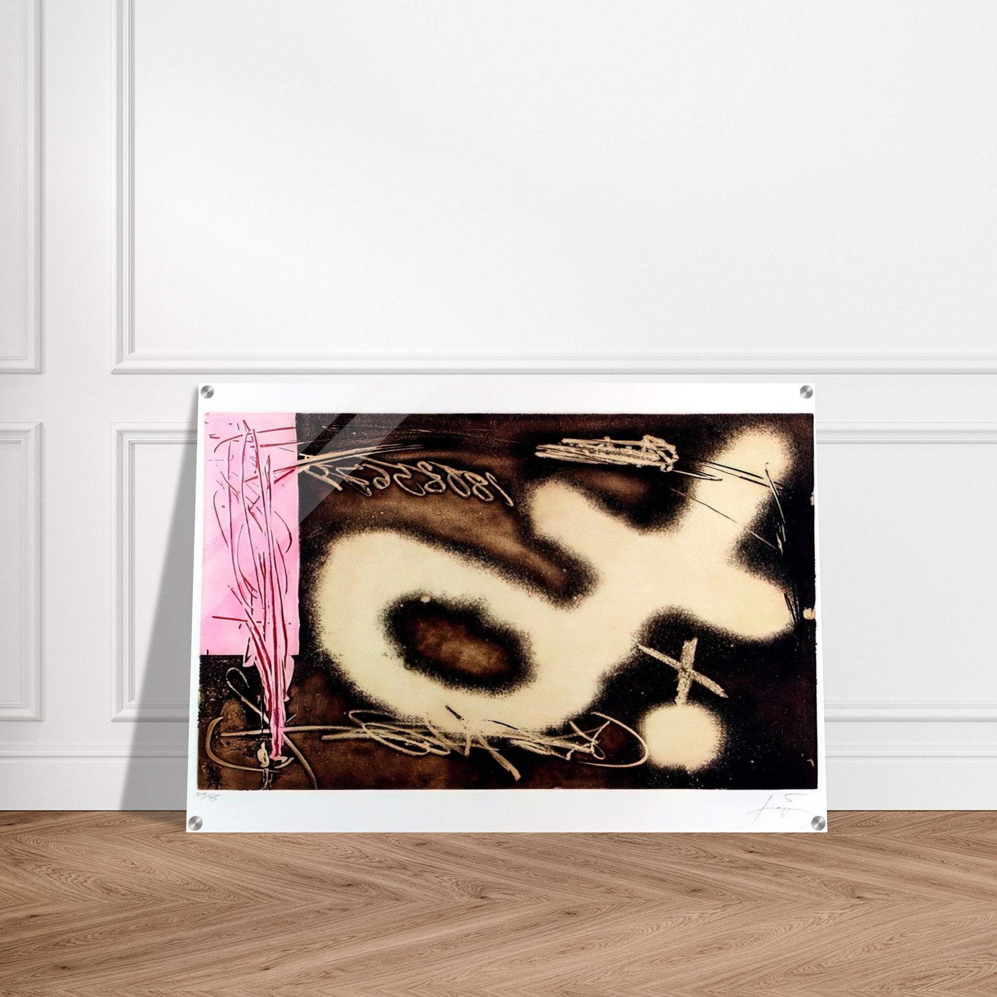EL P NDULO INM VIL I 1982 - Antoni Tapies Acrylic Print - 70x100 cm / 28x40″ inches