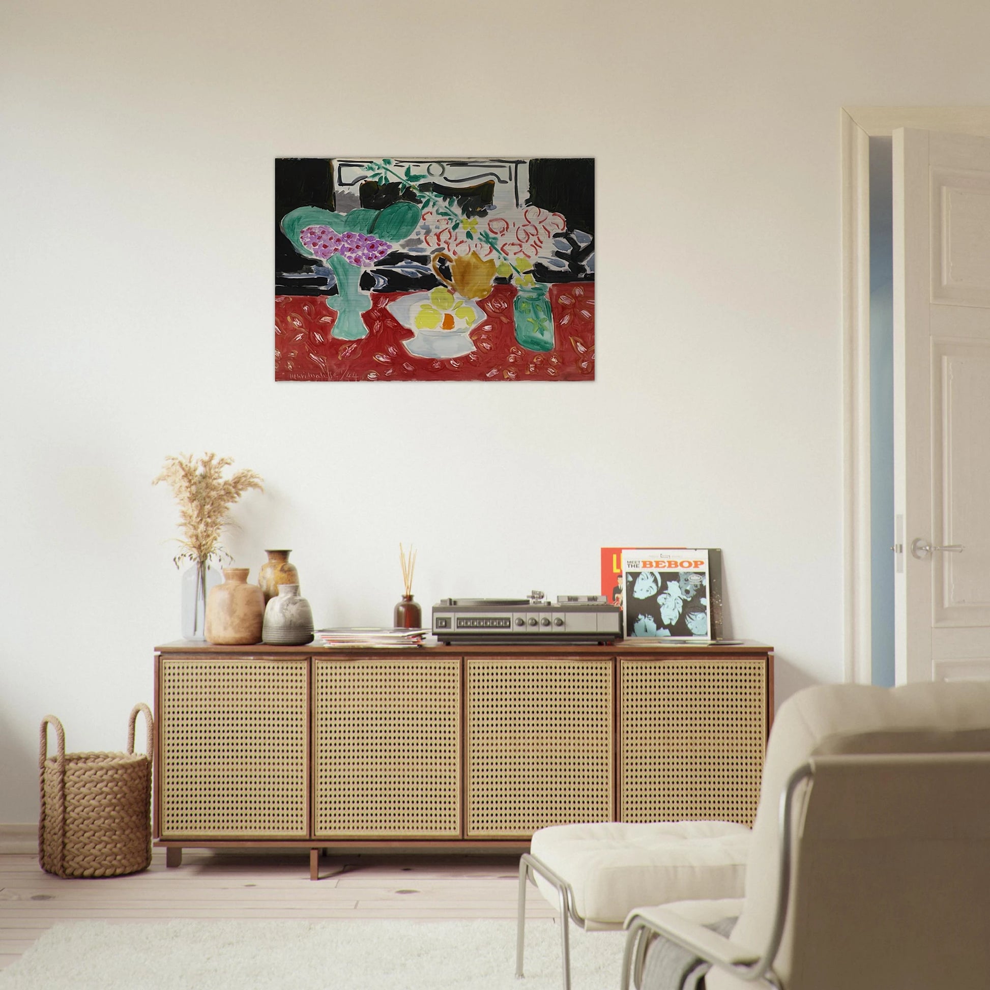 ROSES DE NOEL ET SAXIFRAGE 1944 - Henri Matisse Brushed Aluminum Print - 70x100 cm / 28x40 inches | Henri Matisse Aluminum Print | Henri Matisse Prints