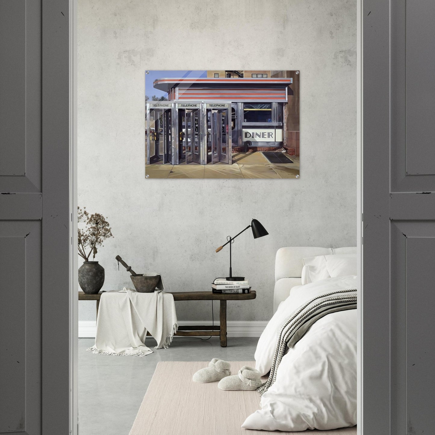 DINER 1971 - Richard Estes Acrylic Print - 70x100 cm / 28x40″ inches | Richard Estes Wall Art | Richard Estes Prints